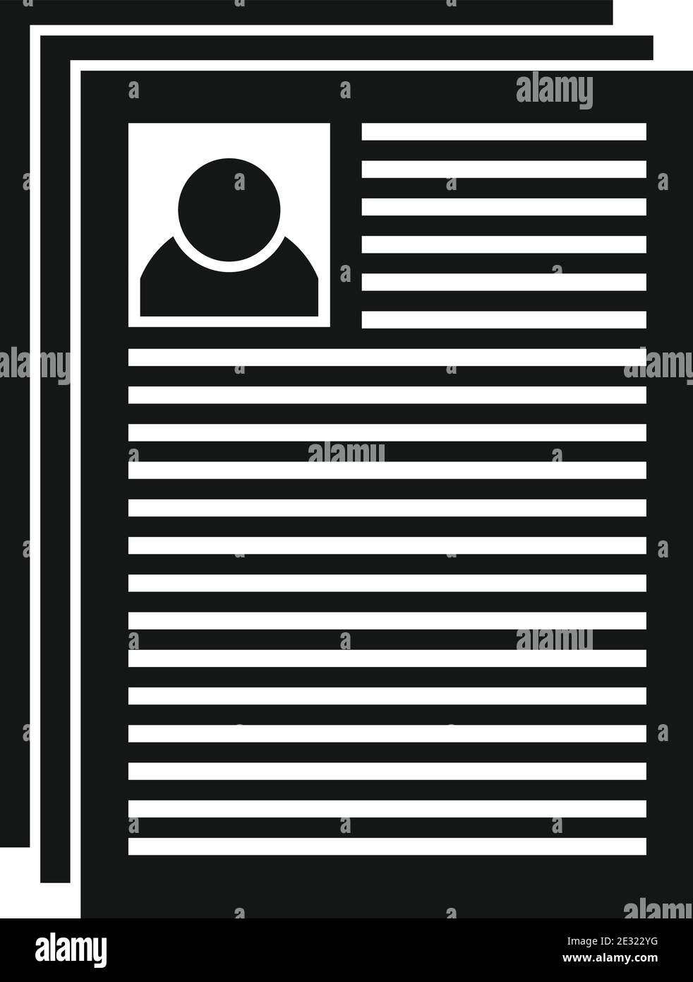 Personal guard papers icon, simple style Stock Vector