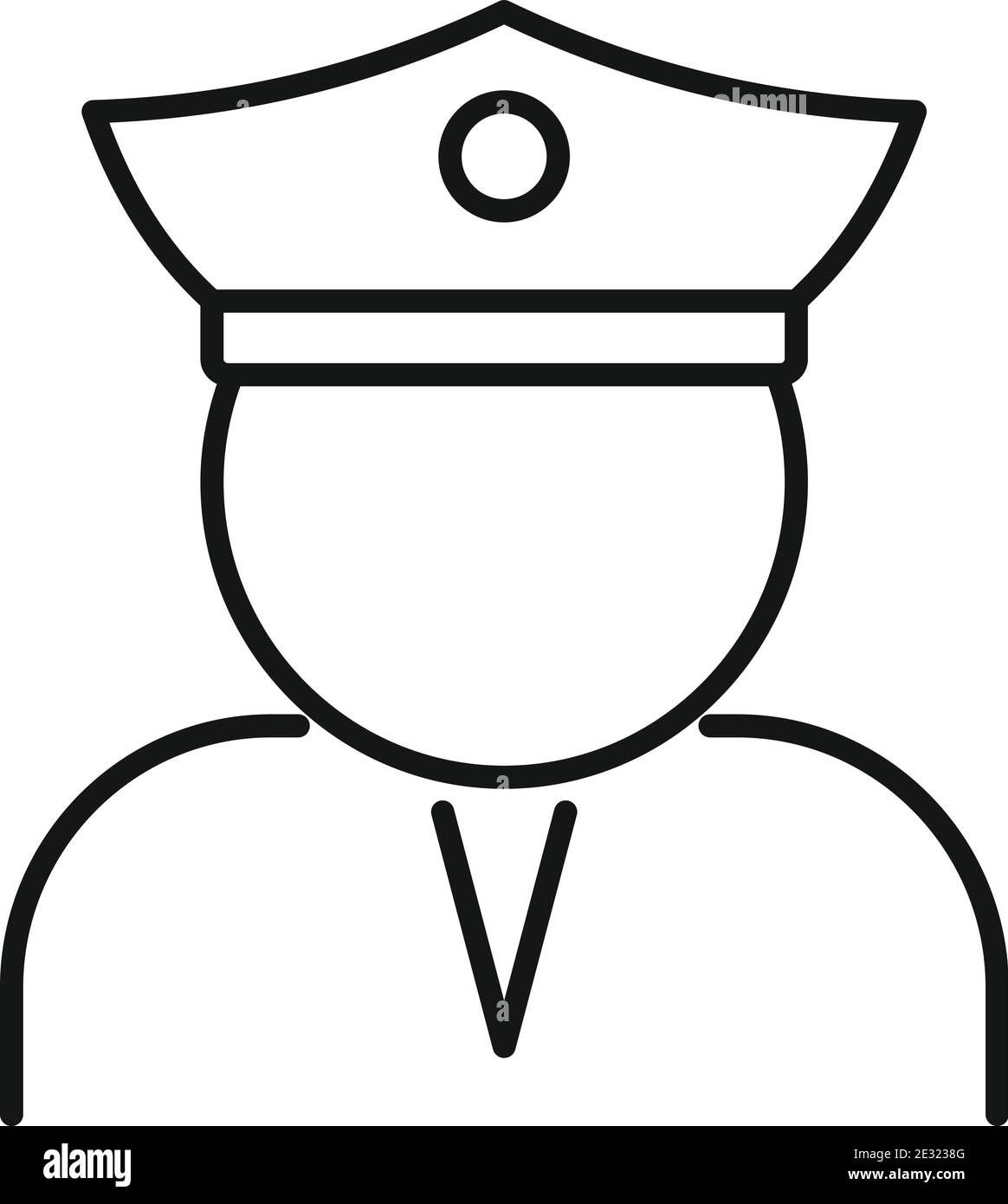 Guard man icon, outline style Stock Vector