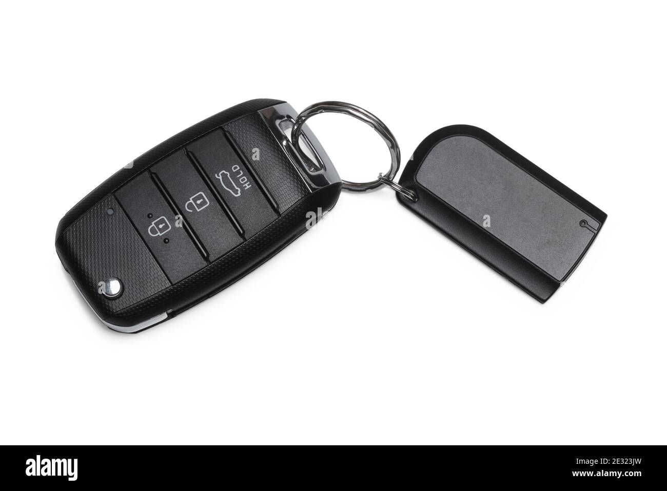 Car key fob close up isolated on white background Stock Photo