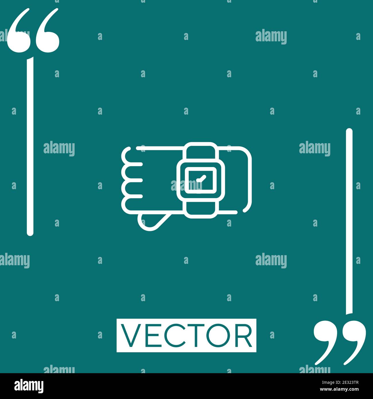 watch vector icon Linear icon. Editable stroked line Stock Vector