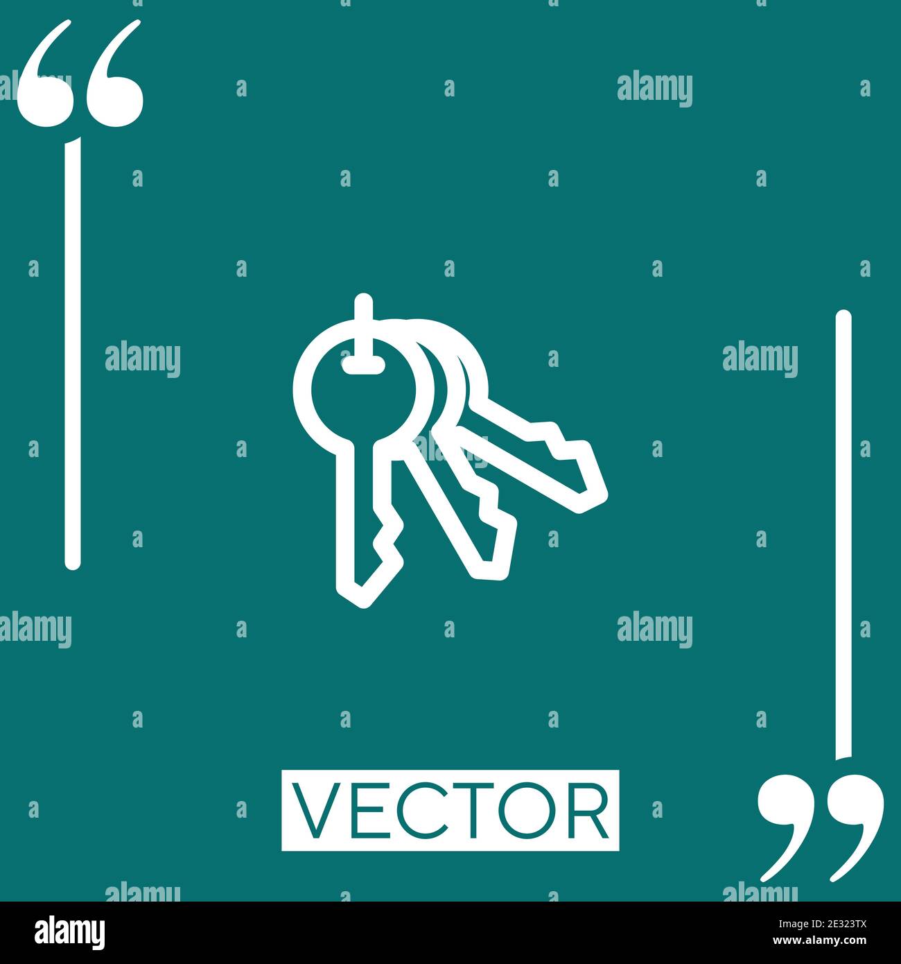 keys vector icon Linear icon. Editable stroke line Stock Vector Image ...