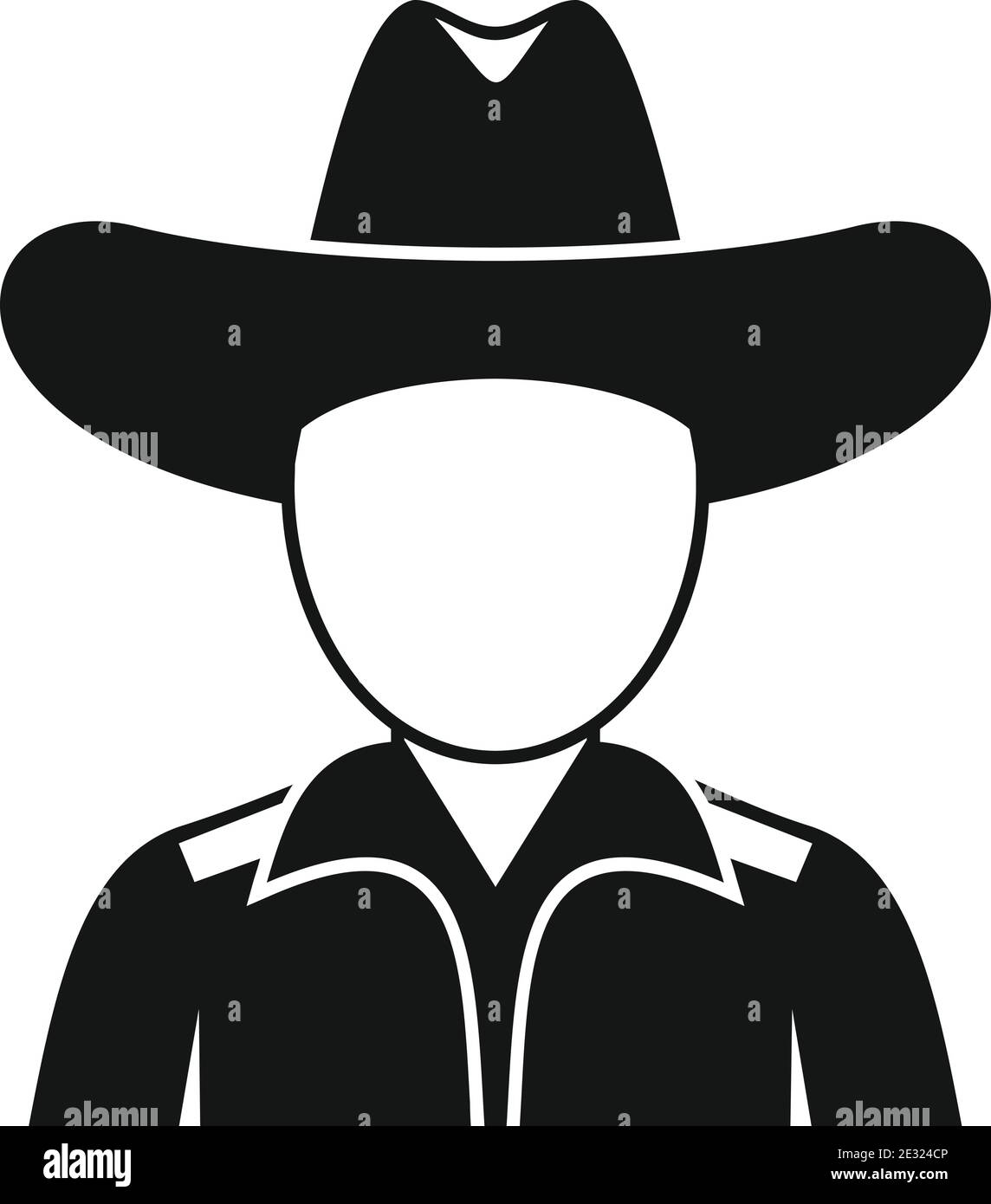 Cowboy icon, simple style Stock Vector