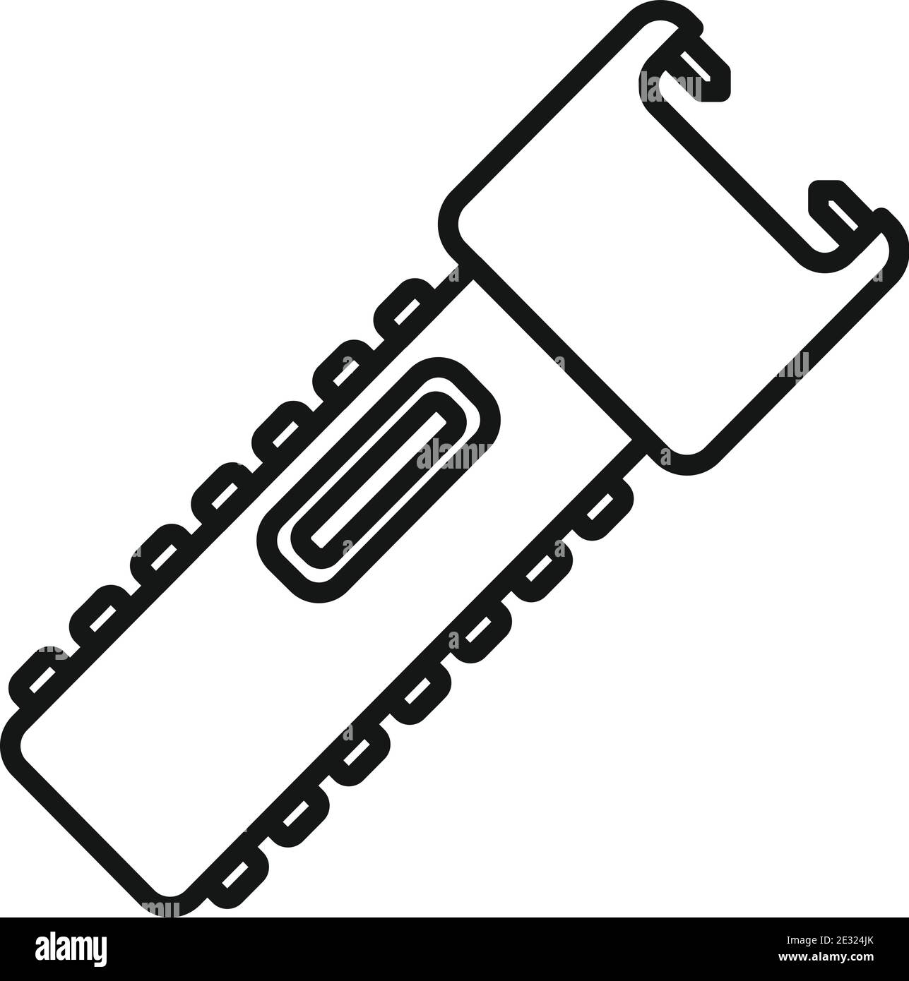 Policeman electroshocker icon, outline style Stock Vector