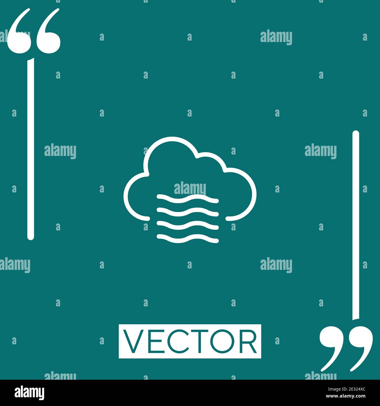 windy vector icon Linear icon. Editable stroked line Stock Vector