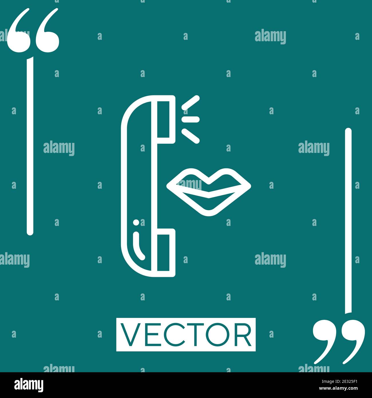 phone call vector icon Linear icon. Editable stroke line Stock Vector ...