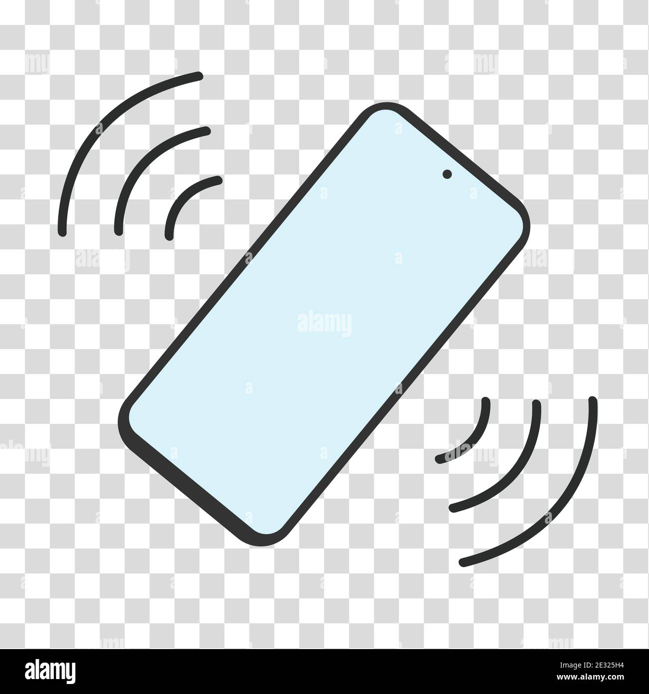 Phone vibrate flat icon on transparent background. Smartphone with blue  screen in silent mode. Symbol on vibration mode sign for web. Vector Stock  Vector Image & Art - Alamy