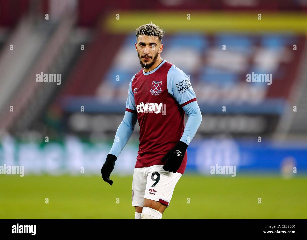 London Stadium London Uk 16th Jan 21 English Premier League Football West Ham United Versus Burnley Sa Xef D Benrahma Of West Ham United Spitting Onto The Pitch During The 2nd Half Credit Action London Stadium London Uk 16th Jan 21 English Premier League Football West Ham United Versus Burnley Sa Xef D Benrahma Of West Ham United Spitting Onto The Pitch During The 2nd Half Credit Action