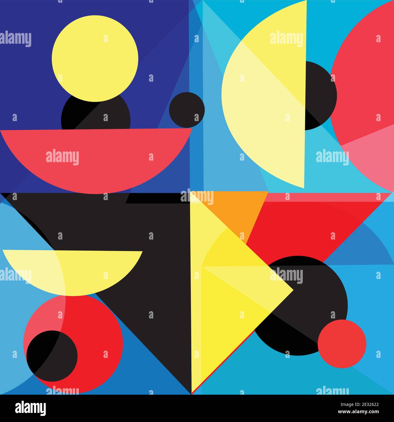 Abstract bright geometric background of various interesting objects and ...
