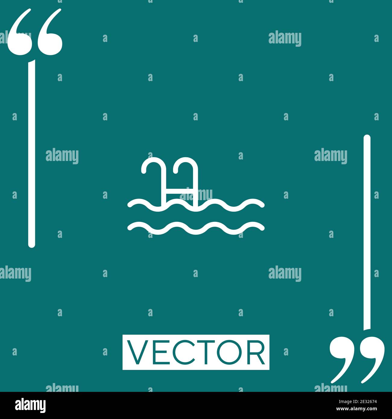 swimming pool vector icon Linear icon. Editable stroke line Stock ...