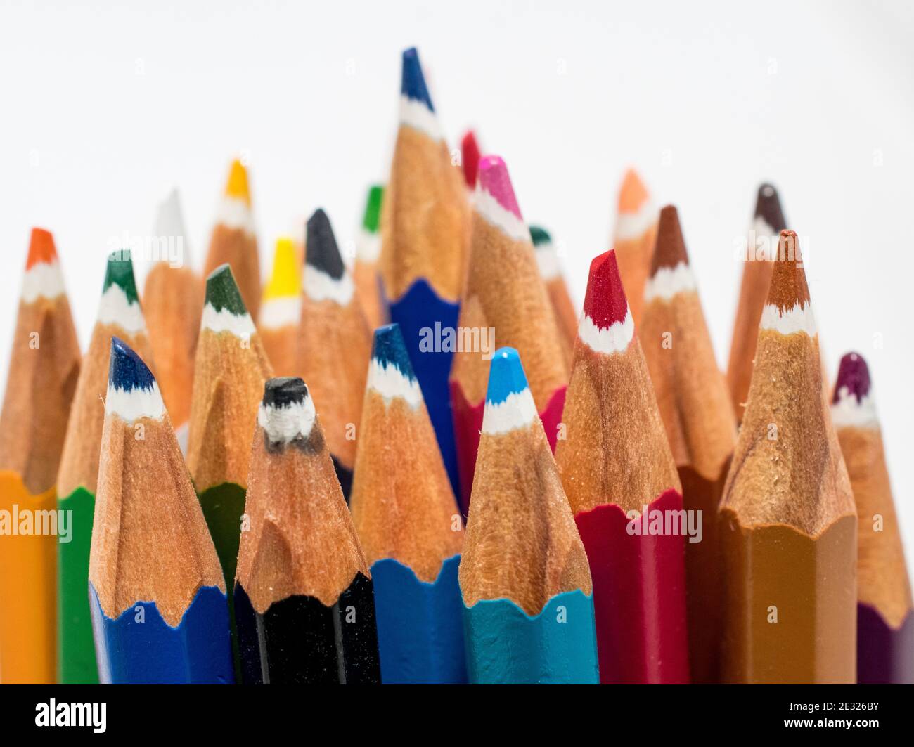 coloured pencil crayons Stock Photo Alamy