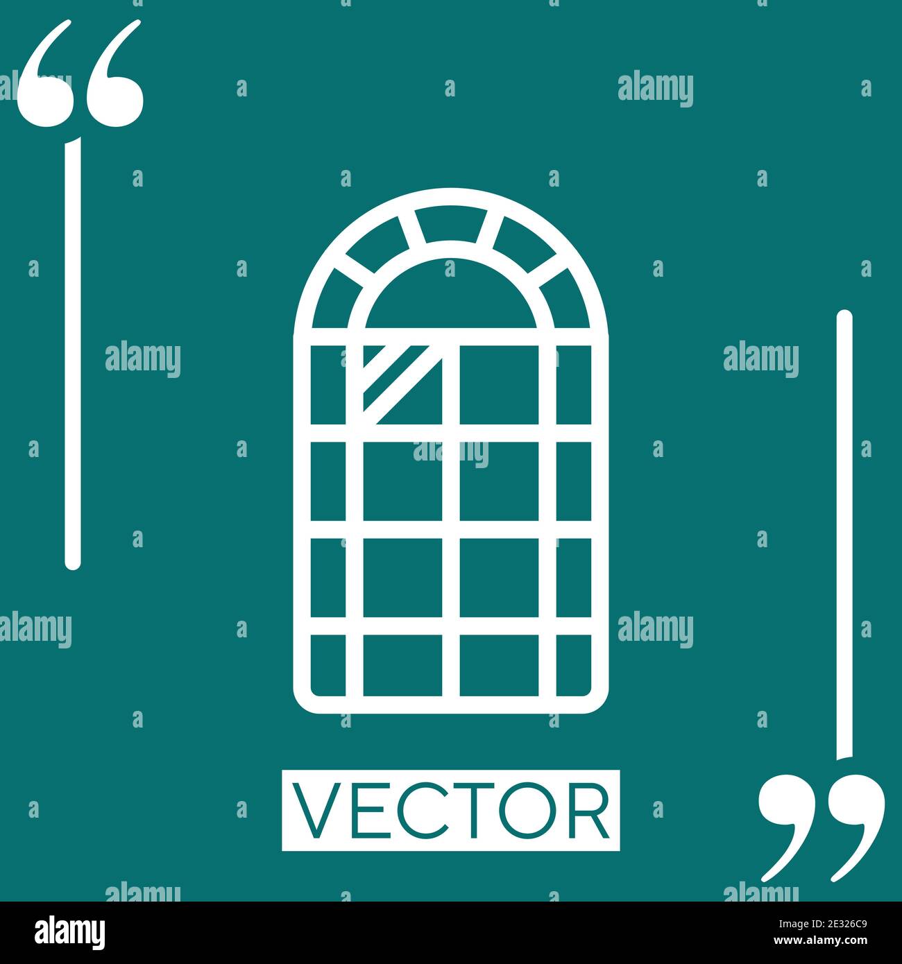window vector icon Linear icon. Editable stroke line Stock Vector Image ...