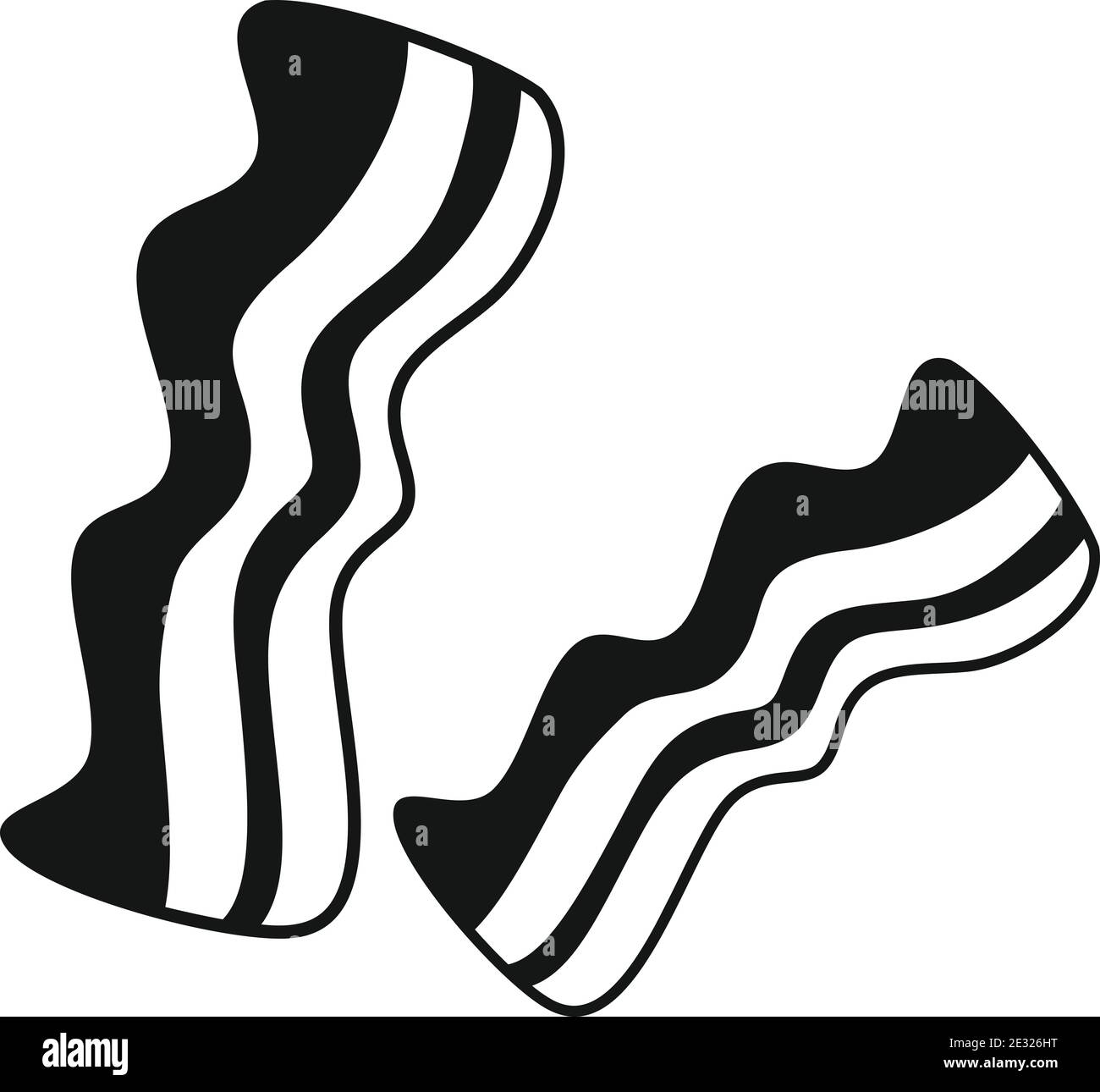 Bacon clip art Black and White Stock Photos & Images - Alamy