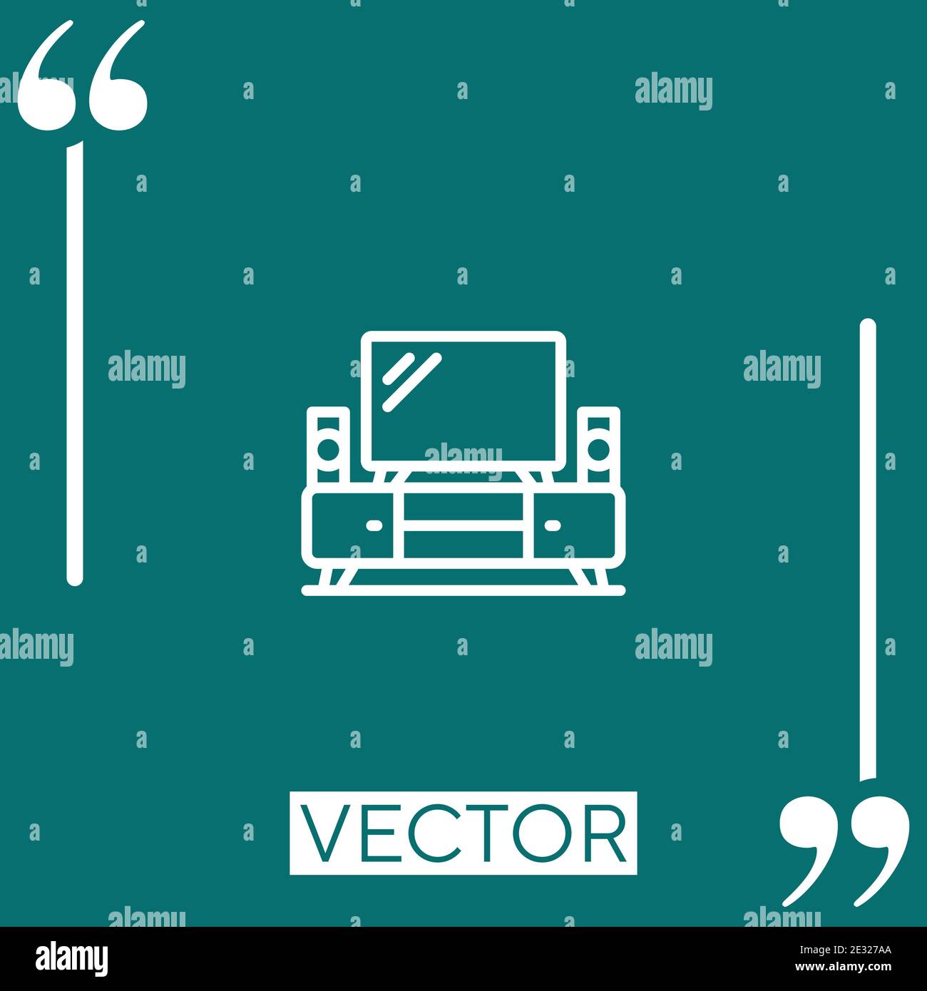 home cinema vector icon Linear icon. Editable stroked line Stock Vector
