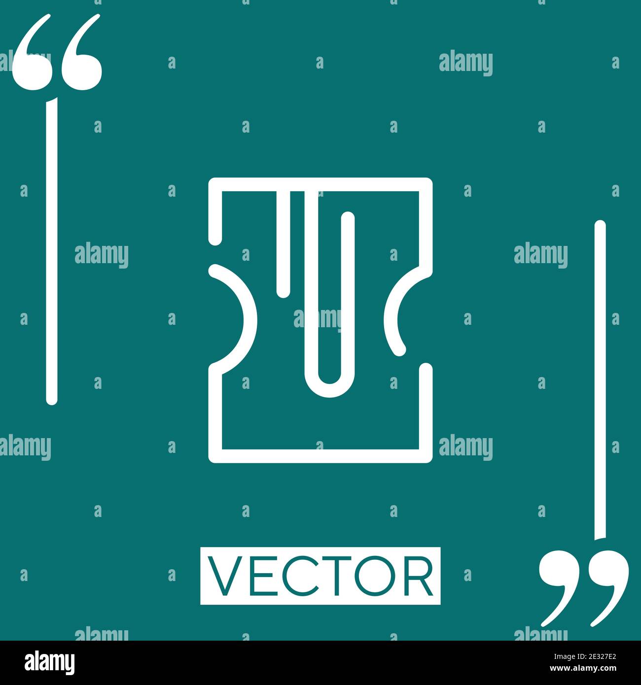 sharpener vector icon Linear icon. Editable stroke line Stock Vector