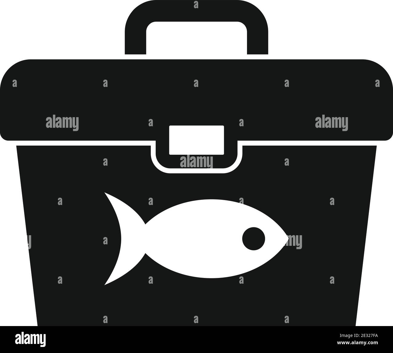 Fishing tool box icon, simple style Stock Vector