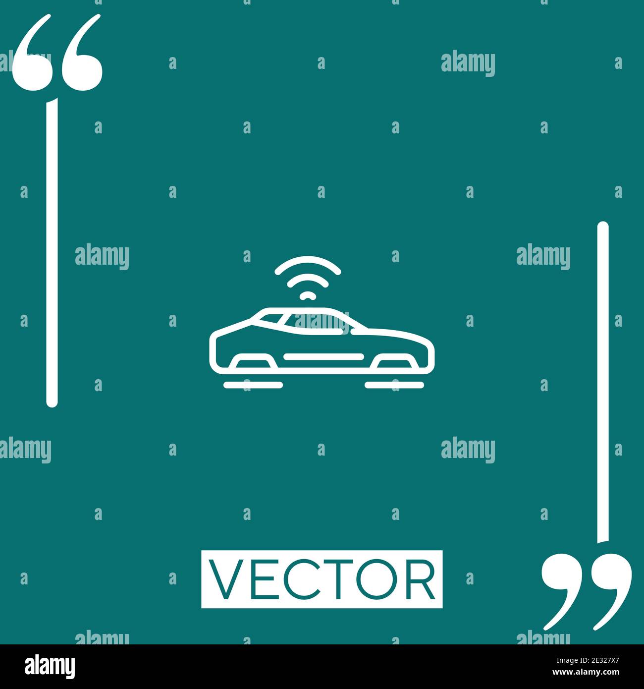 self driving vector icon Linear icon. Editable stroke line Stock Vector