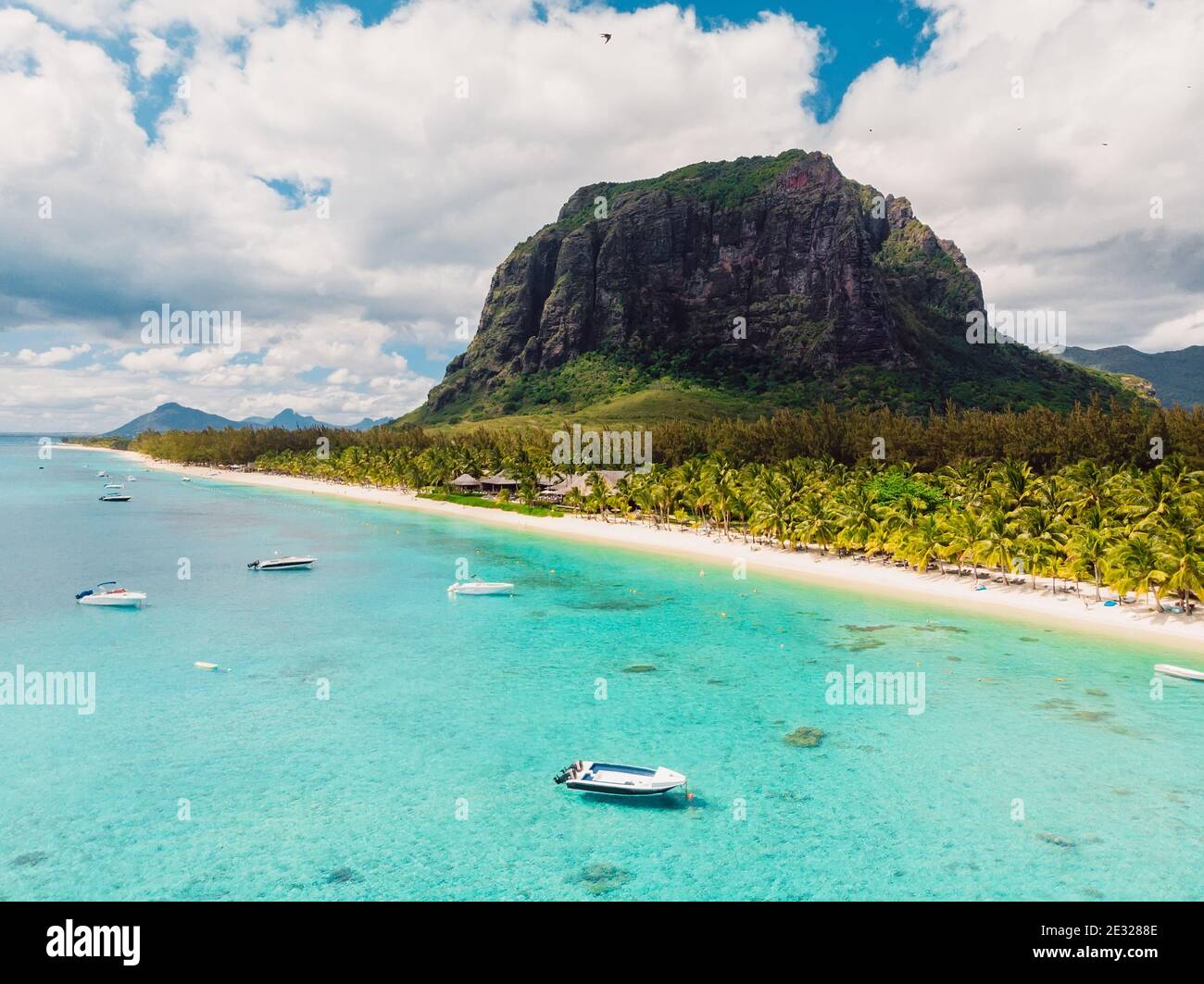 luxury-beach-with-le-morne-mountain-in-mauritius-beach-with-palms-and
