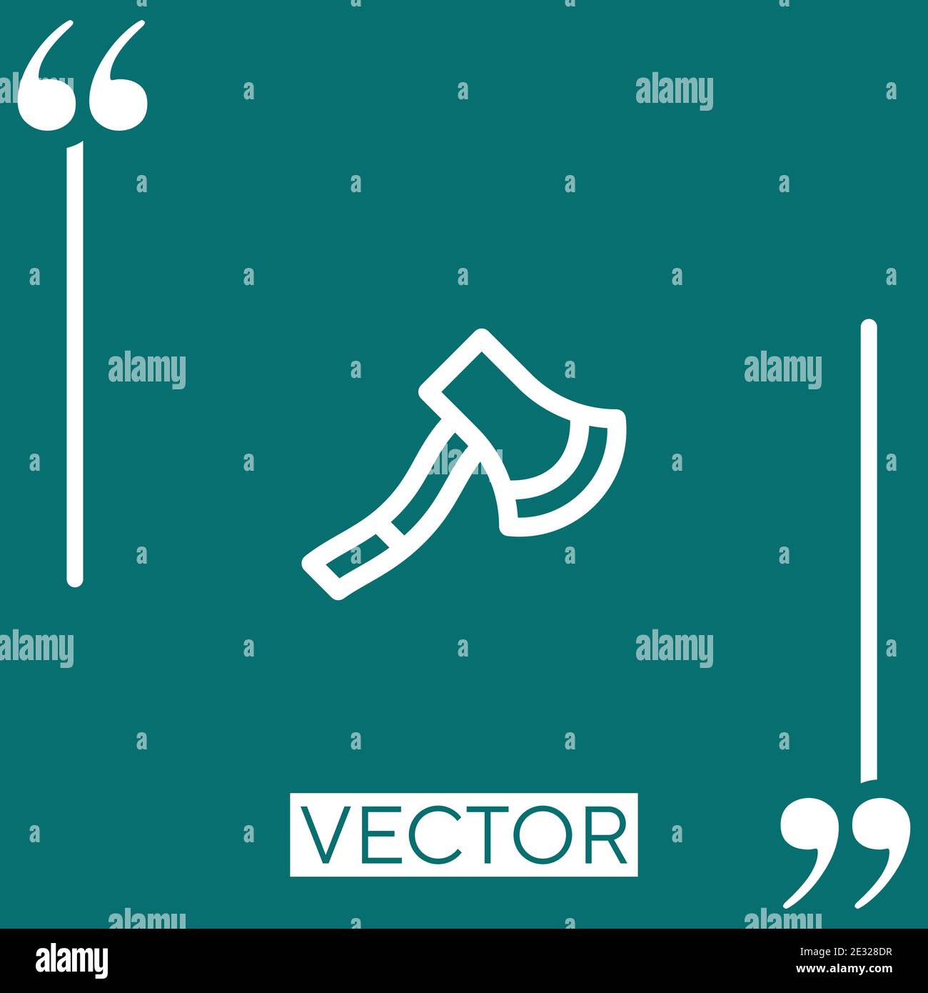 axe vector icon Linear icon. Editable stroked line Stock Vector