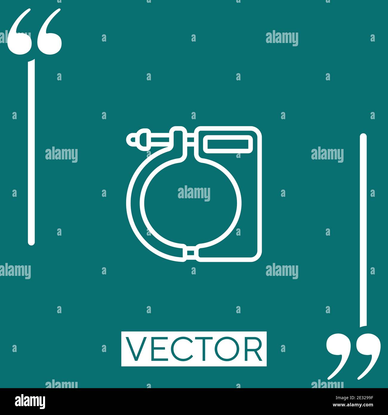 clamp vector icon Linear icon. Editable stroke line Stock Vector