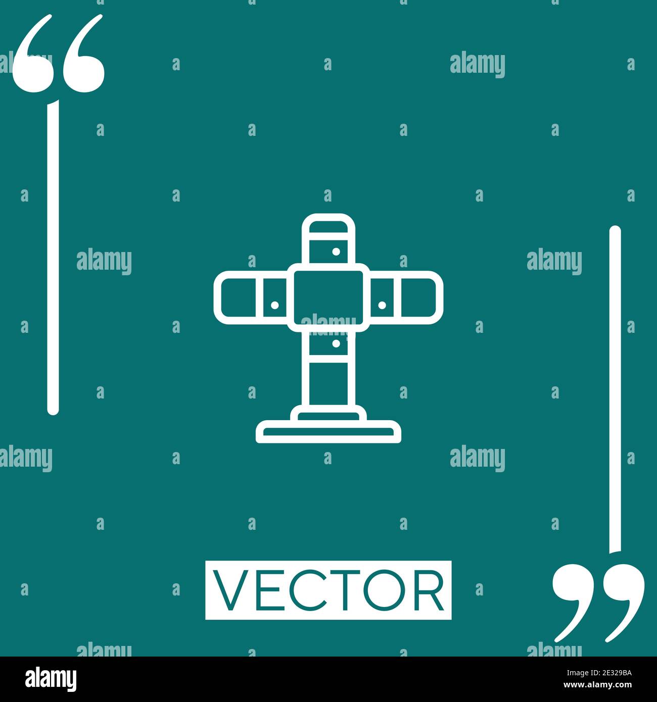 scaffolding vector icon Linear icon. Editable stroke line Stock Vector