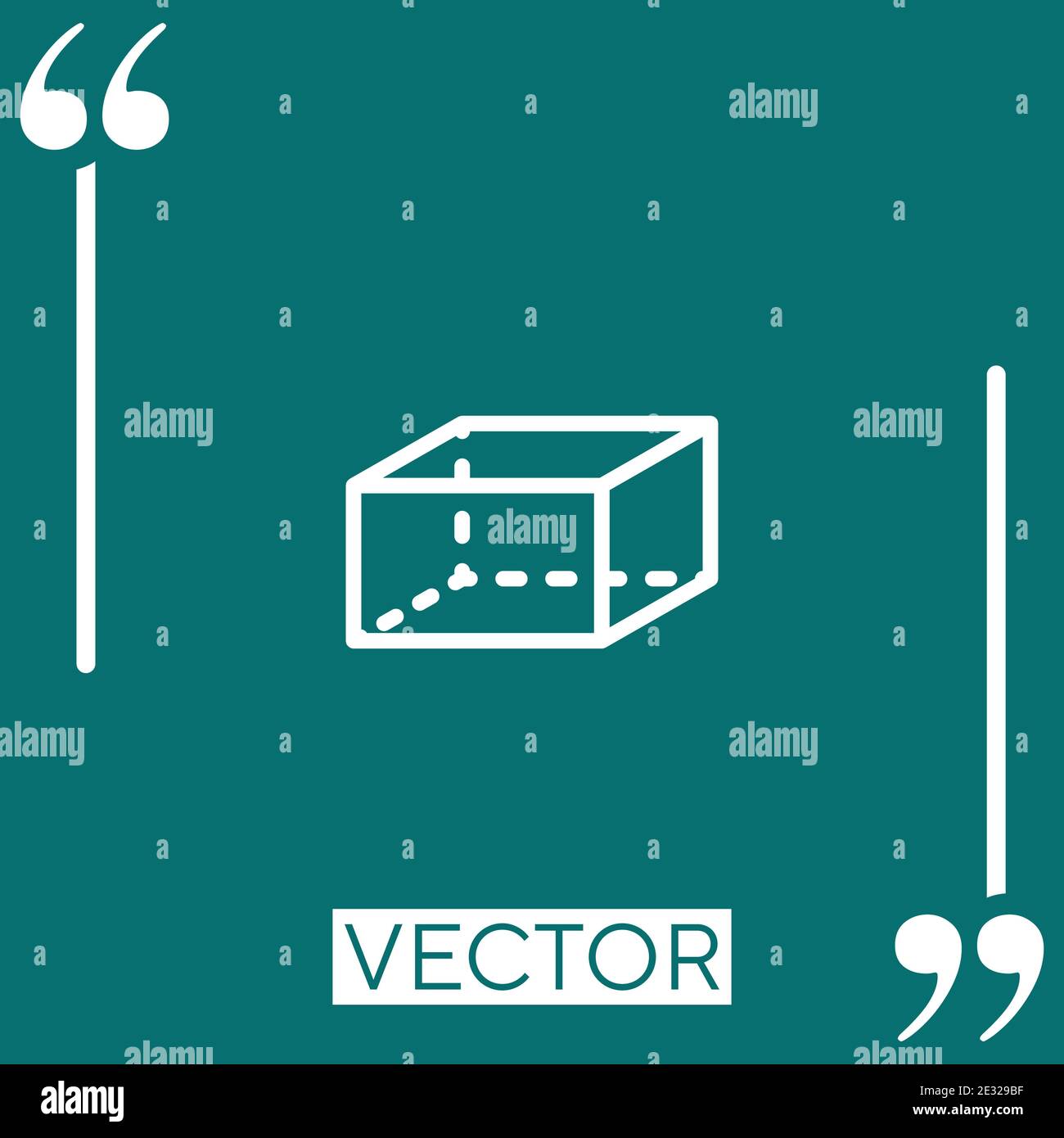 hexahedron vector icon Linear icon. Editable stroke line Stock Vector