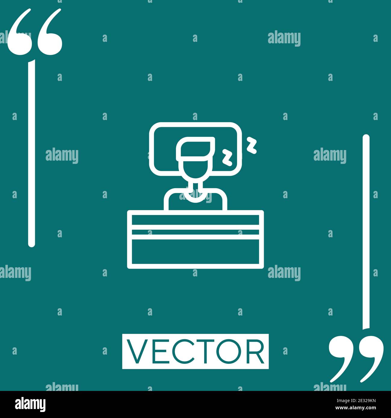 sleep vector icon Linear icon. Editable stroke line Stock Vector