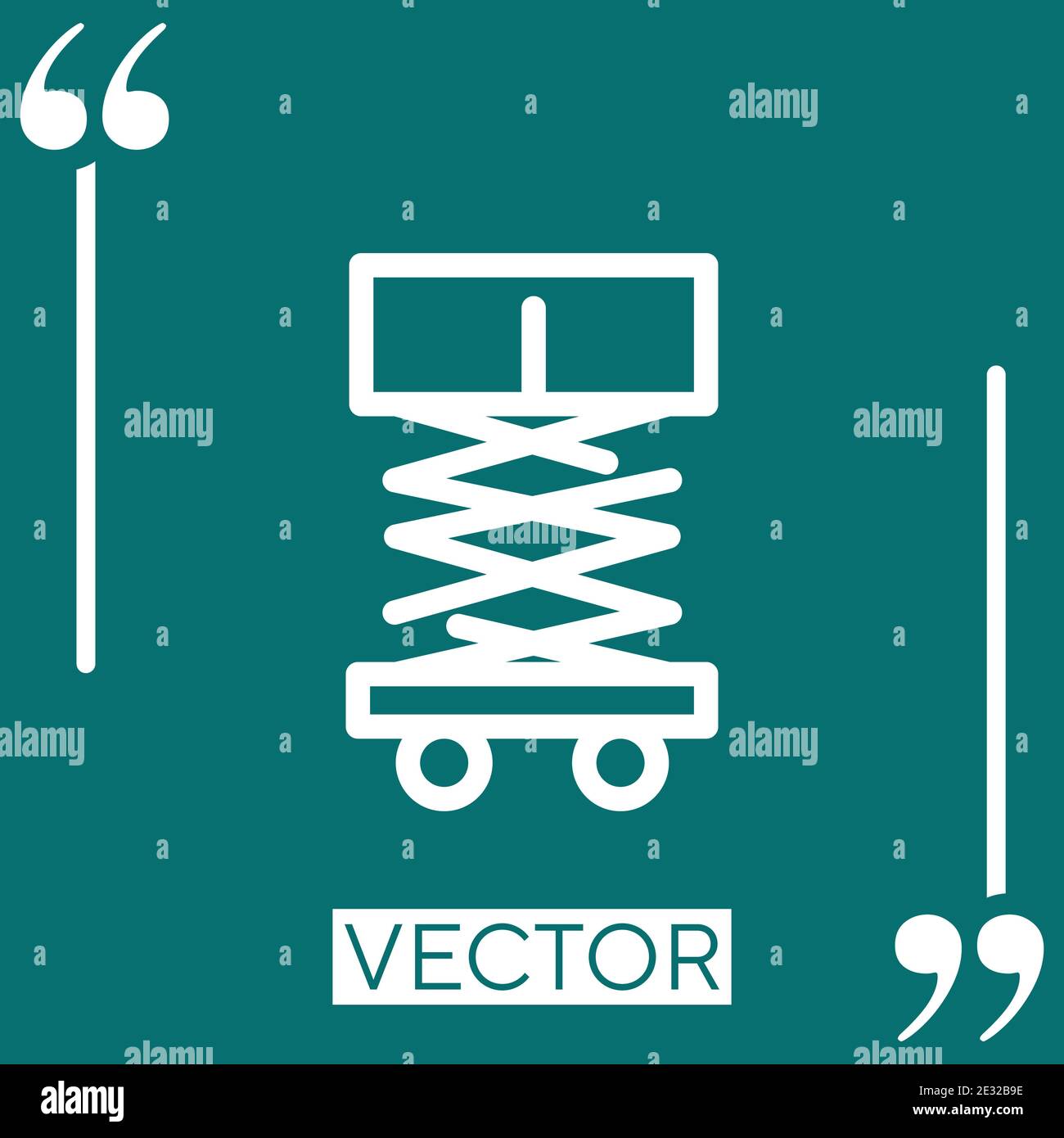 elevator vector icon Linear icon. Editable stroke line Stock Vector