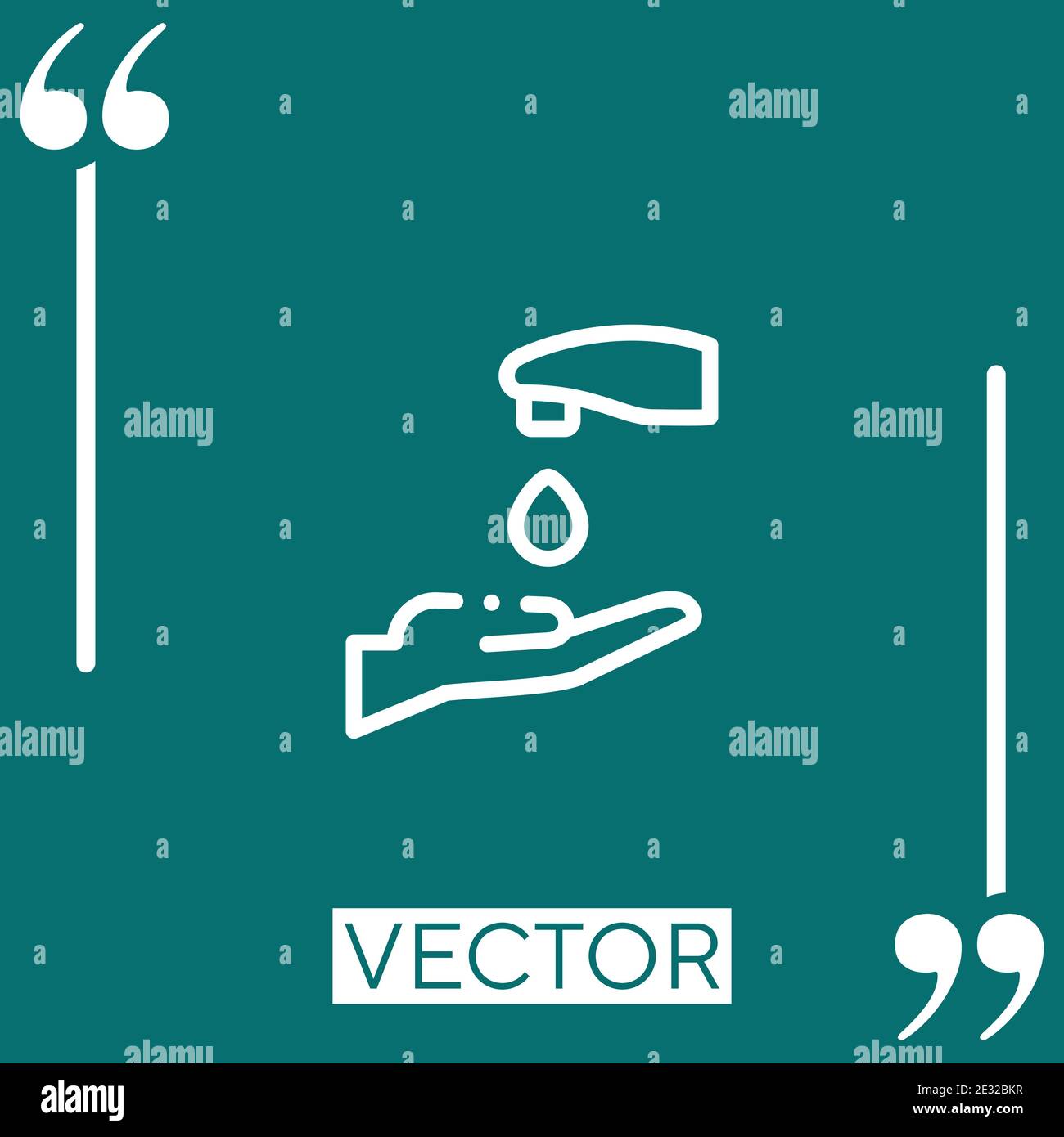 water tap Linear icon. Editable stroke line Stock Vector Image & Art ...