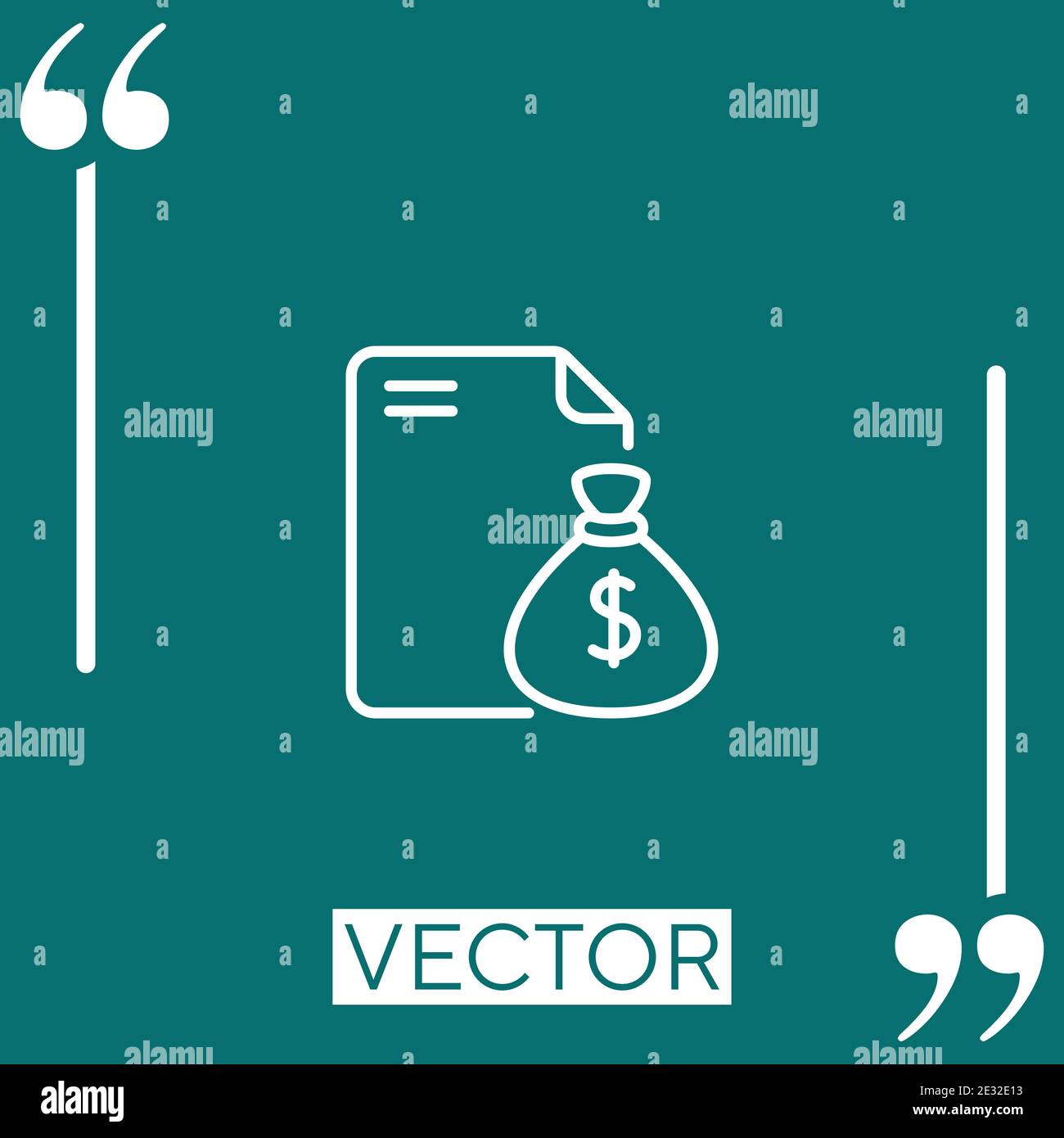 cost vector icon Linear icon. Editable stroked line Stock Vector