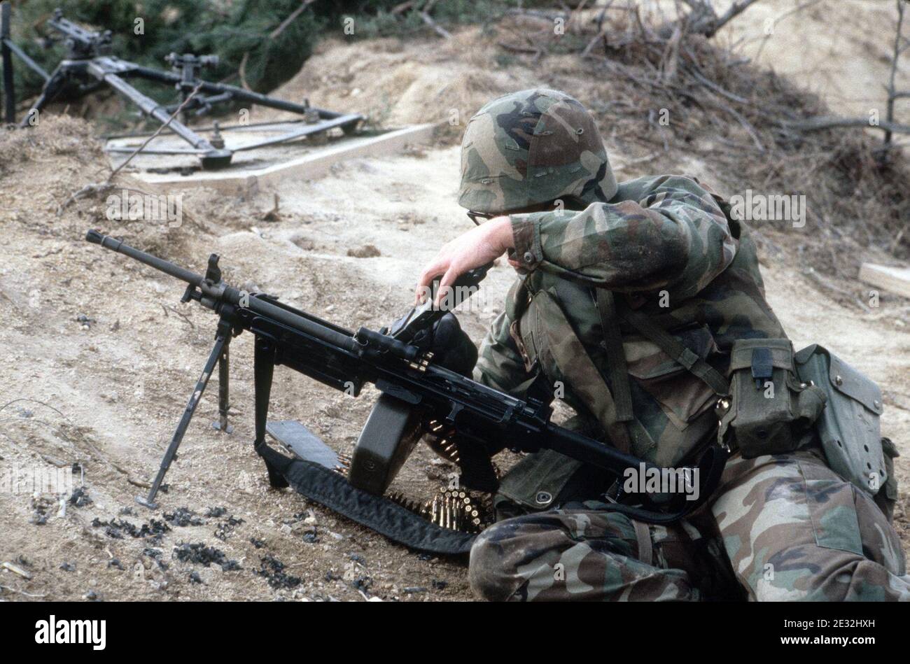M249 FN MINIMI DM-ST-86-05374. Stock Photo