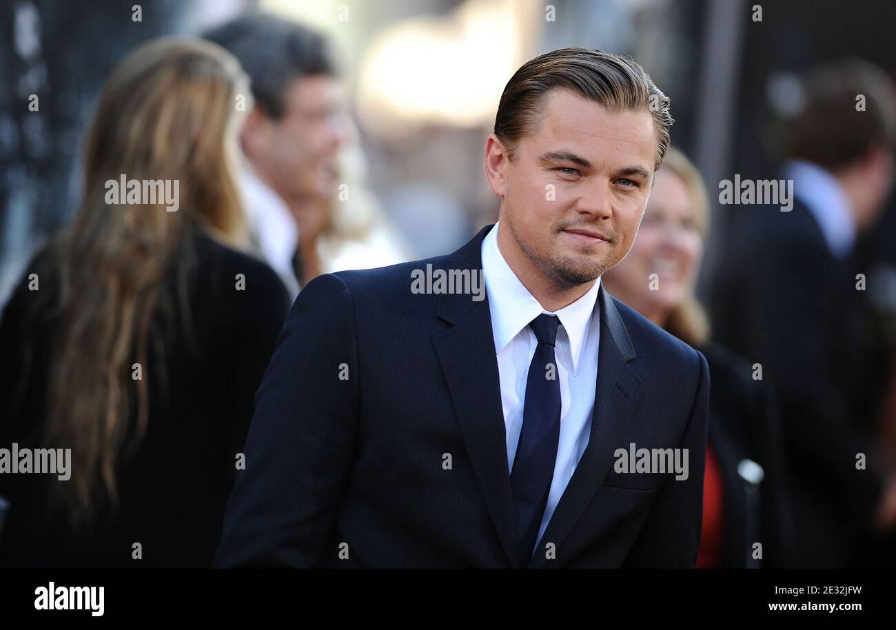 Leonardo Dicaprio arriving for the L.A. premiere of 'Inception' held at the Chinese Theatre in Los Angeles, CA, USA on July 13, 2010. Photo by Lionel Hahn/ABACAPRESS.COM Stock Photo