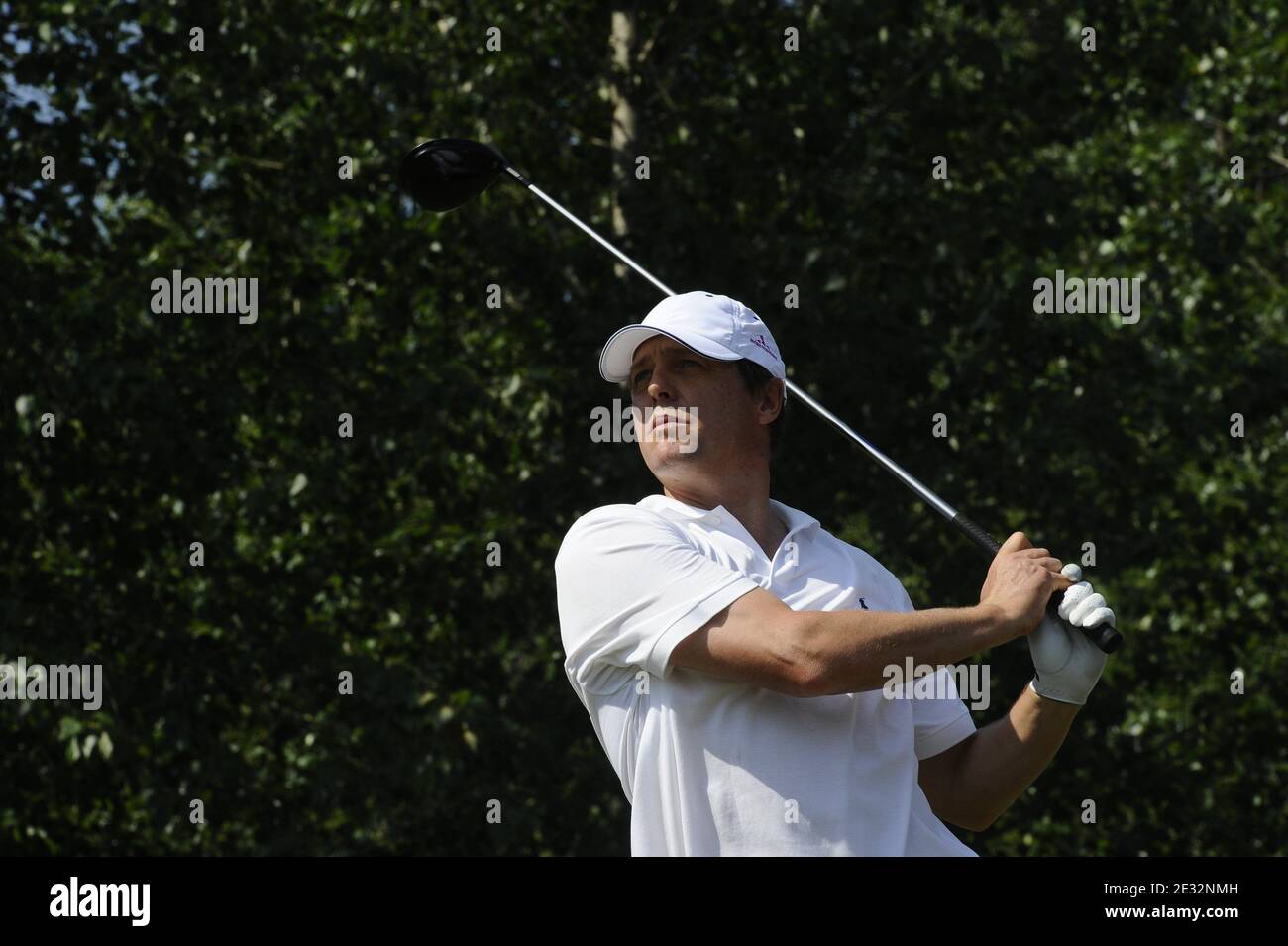 British actor Hugh Grant plays during the pro-am as a preview for the ...