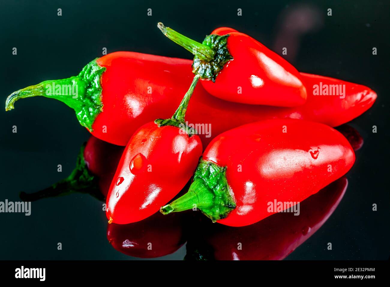 small bell pepper also known as sweet pepper, pepper or capsicum Stock