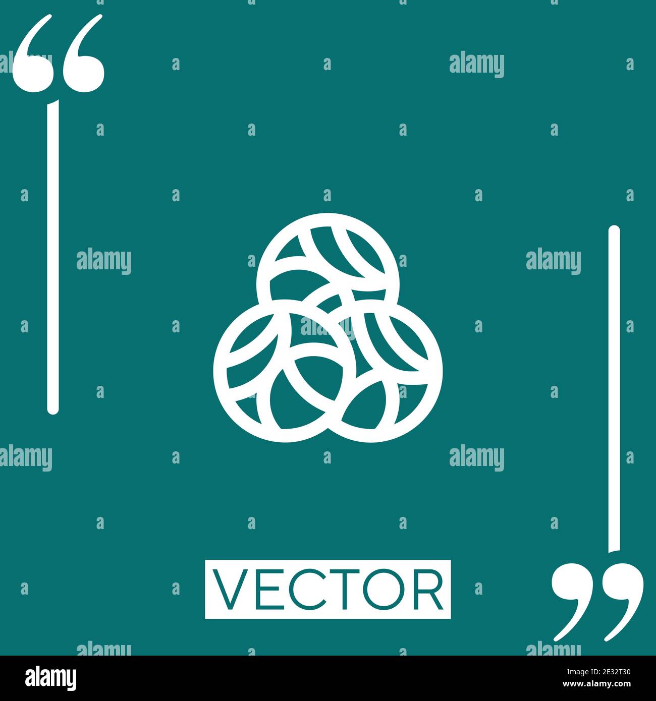 brussel sprouts vector icon Linear icon. Editable stroked line Stock Vector