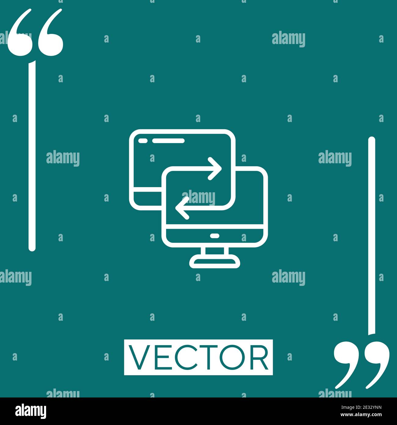 sync vector icon Linear icon. Editable stroke line Stock Vector