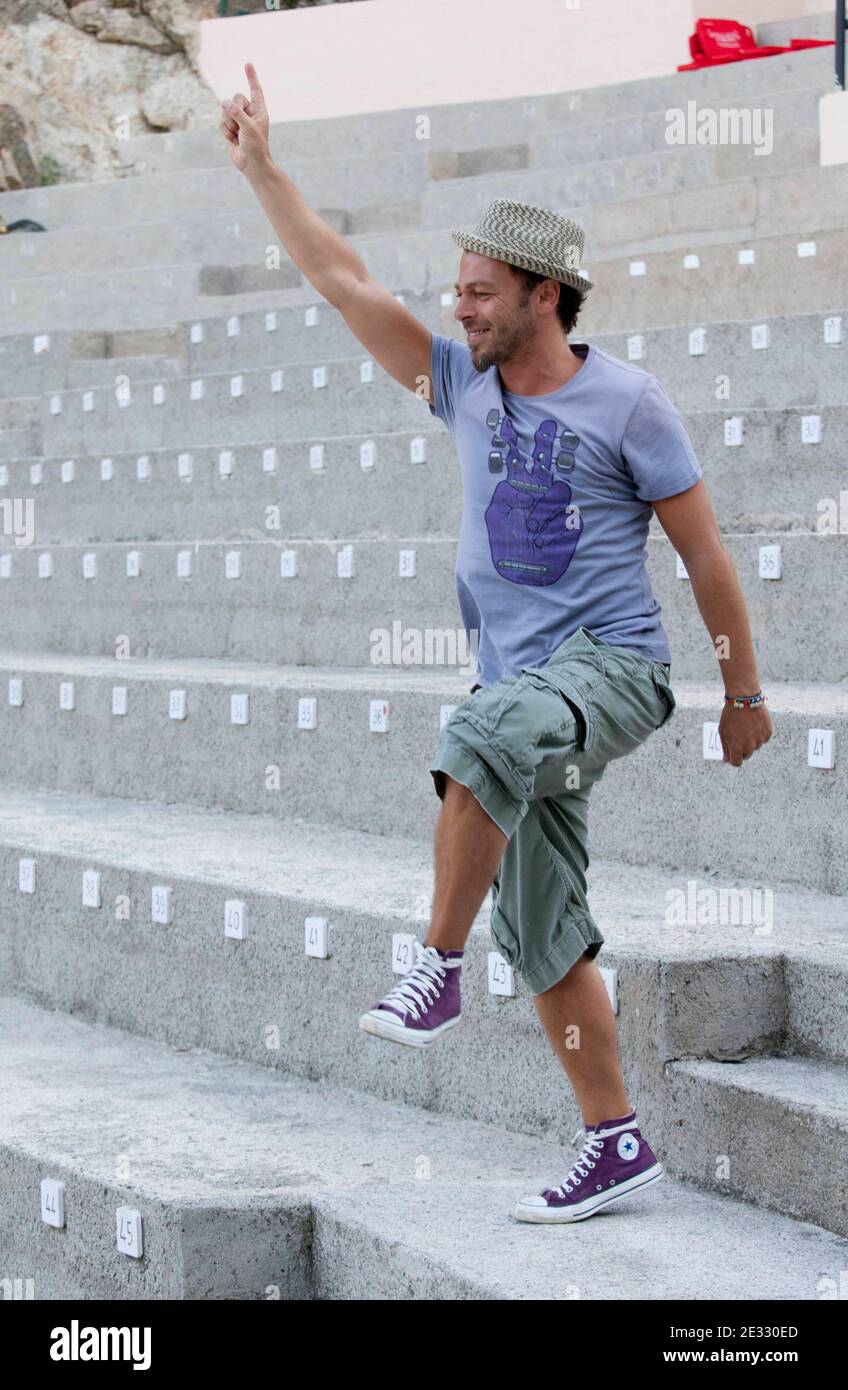 French Singer Christophe Mae Prior To His Live Concert During The