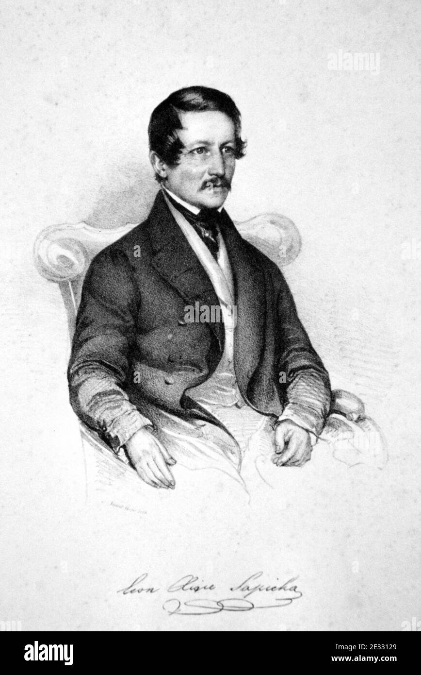 Leon Sapieha Herr Litho Stock Photo Alamy