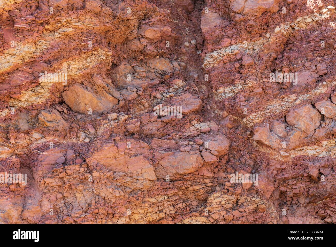 Middle East, Arabian Peninsula, Oman, Al Batinah South, Rustaq. Layered ...