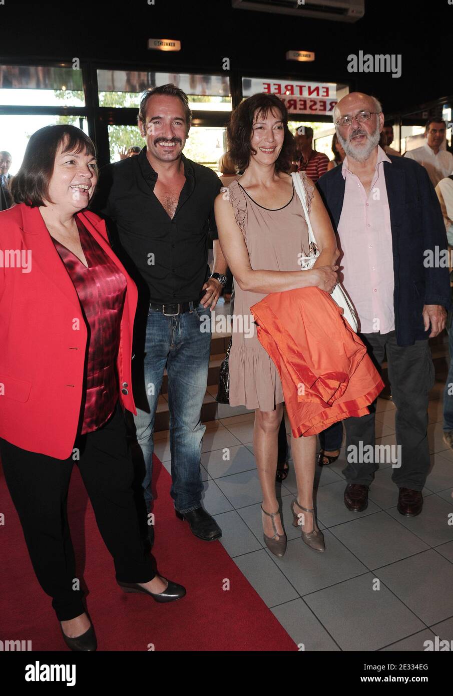 Bertrand Blier and Jean Dujardin attending the premiere of 'Le Bruit Des  Glacons' during the opening ceremony of the 3rd edition of the French  speaking Film festival in Angouleme, France on August
