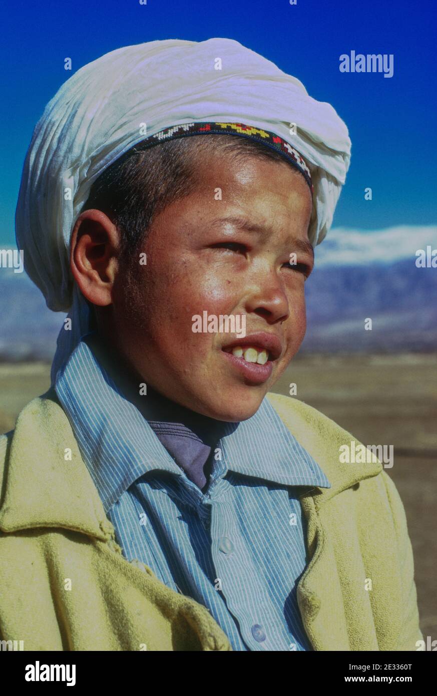 Portrait of a boy Samangan Afghanistan. Stock Photo
