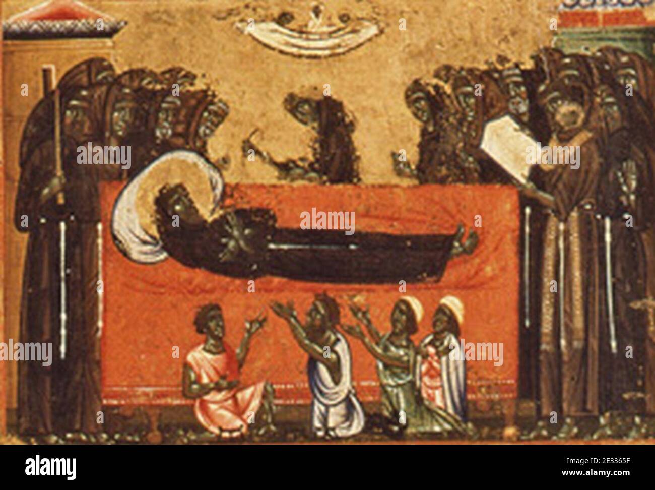 Maestro del san francesco Bardi, Morte di san Francesco nel 1226 Stock