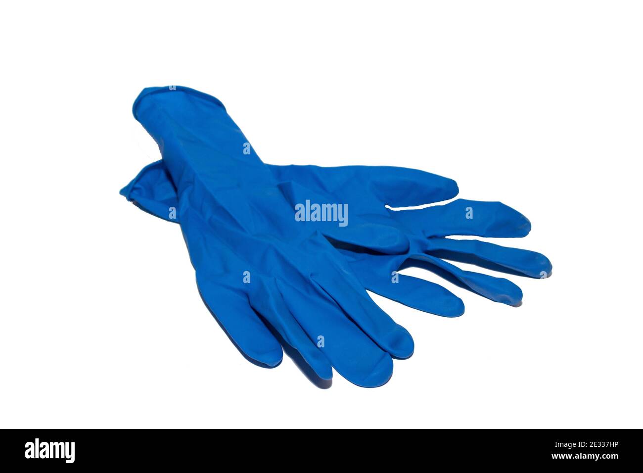 Rubber blue gloves for cleaning, cleanliness concept Stock Photo Alamy