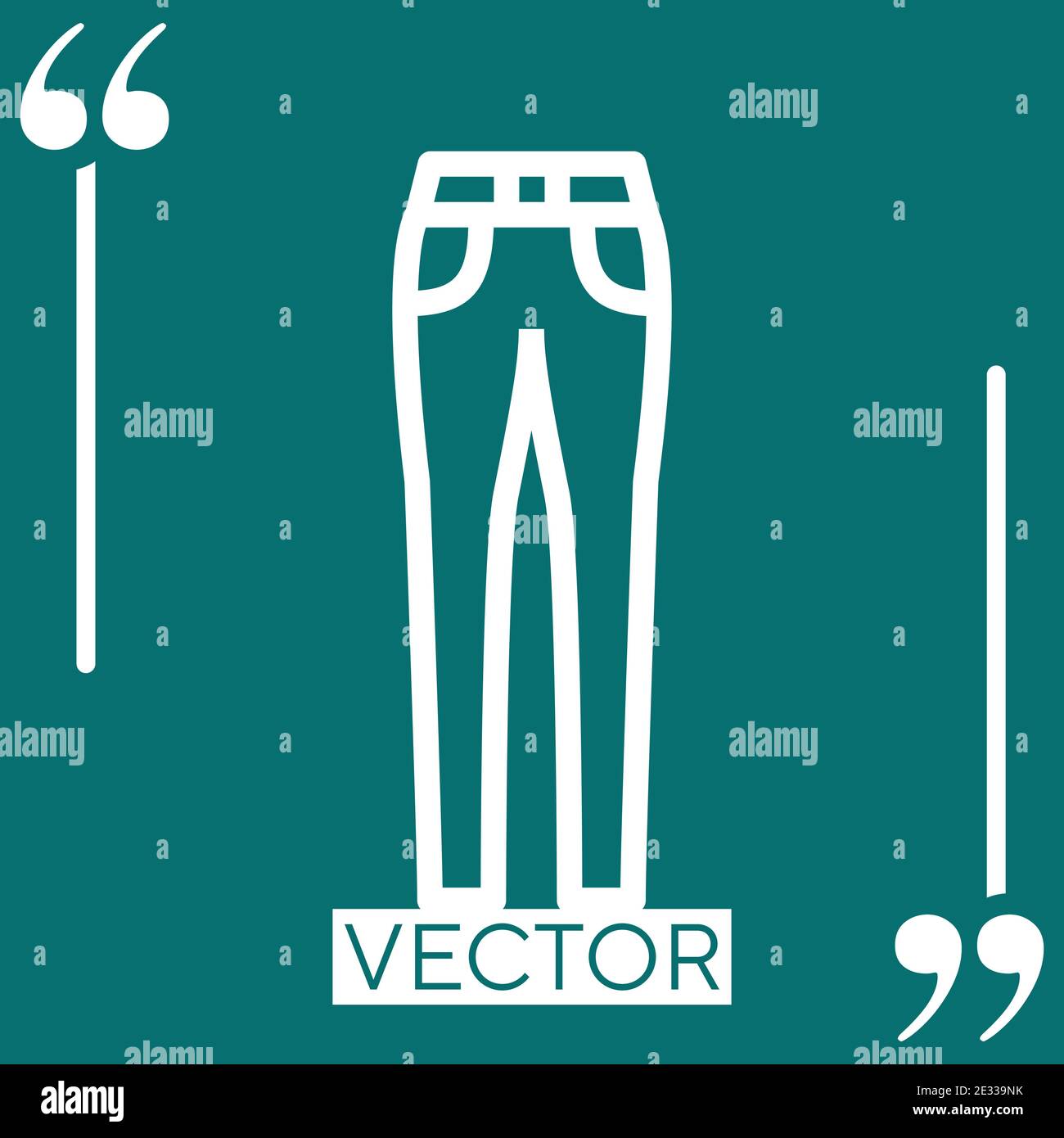 trousers vector icon Linear icon. Editable stroke line Stock Vector