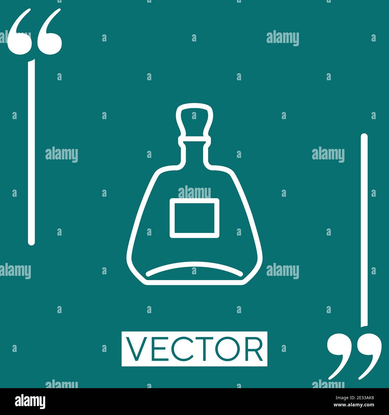 scotch whiskey vector icon Linear icon. Editable stroke line Stock Vector