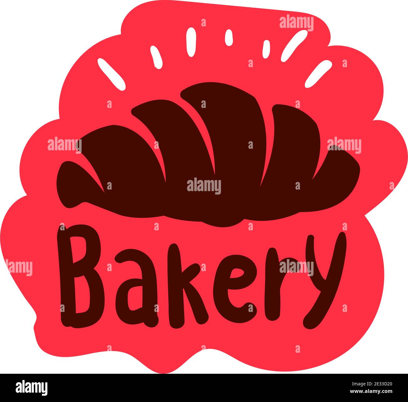 Bread and bakery product logo and icon with lettering. Flat Bagel and