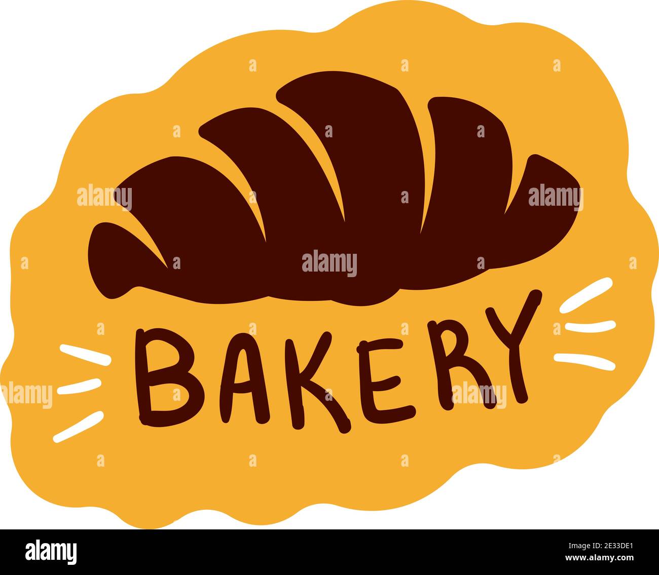 Bread and bakery product logo and icon with lettering. Flat Bagel and ...