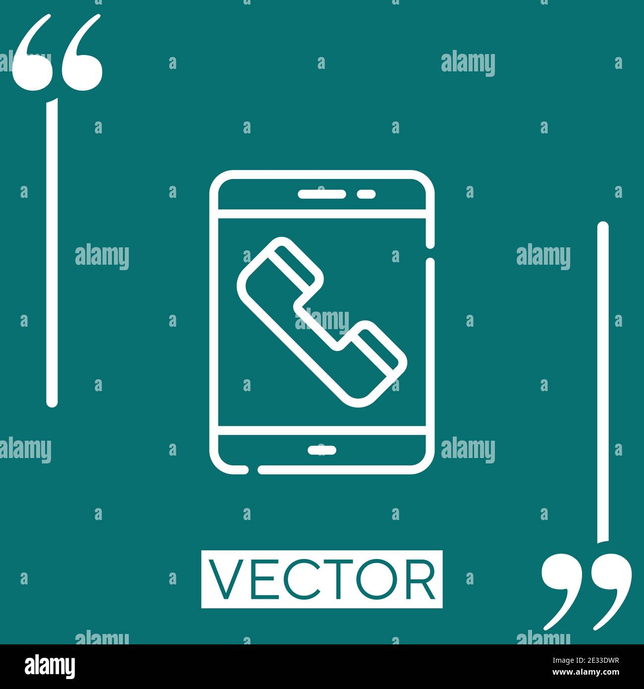 tablet vector icon Linear icon. Editable stroked line Stock Vector