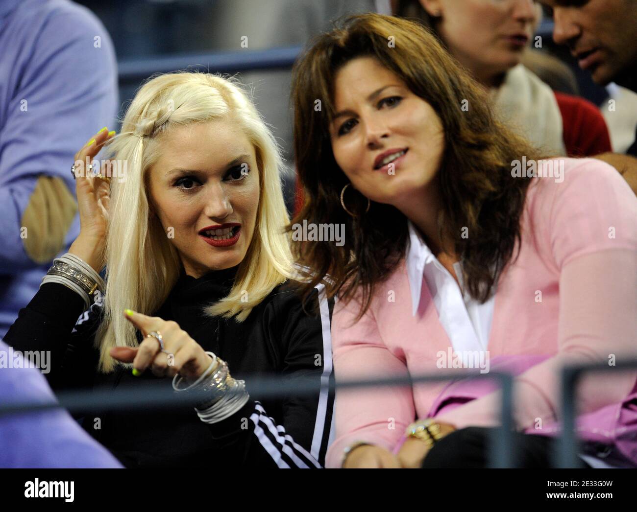 Gwen Stefani and Mirka Federer during day eight of the US Open, at Flushing Meadows, New York, USA on September 6, 2010. Photo by Mehdi Taamallah/ABACAPRESS.COM Stock Photo