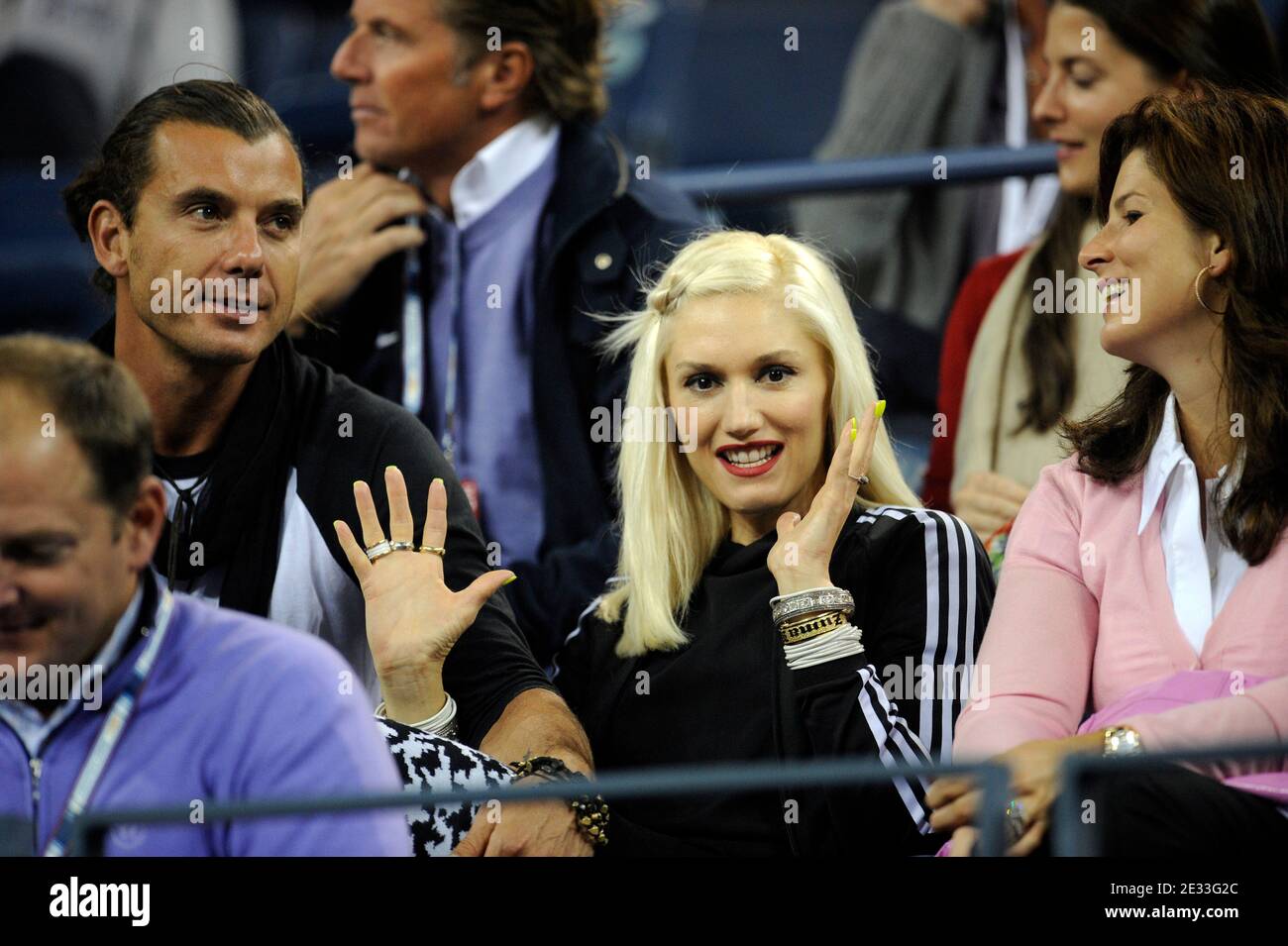 Gwen Stefani and Gavin Rossdale during day eight of the US Open, at Flushing Meadows, New York, USA on September 6, 2010. Photo by Mehdi Taamallah/ABACAPRESS.COM Stock Photo