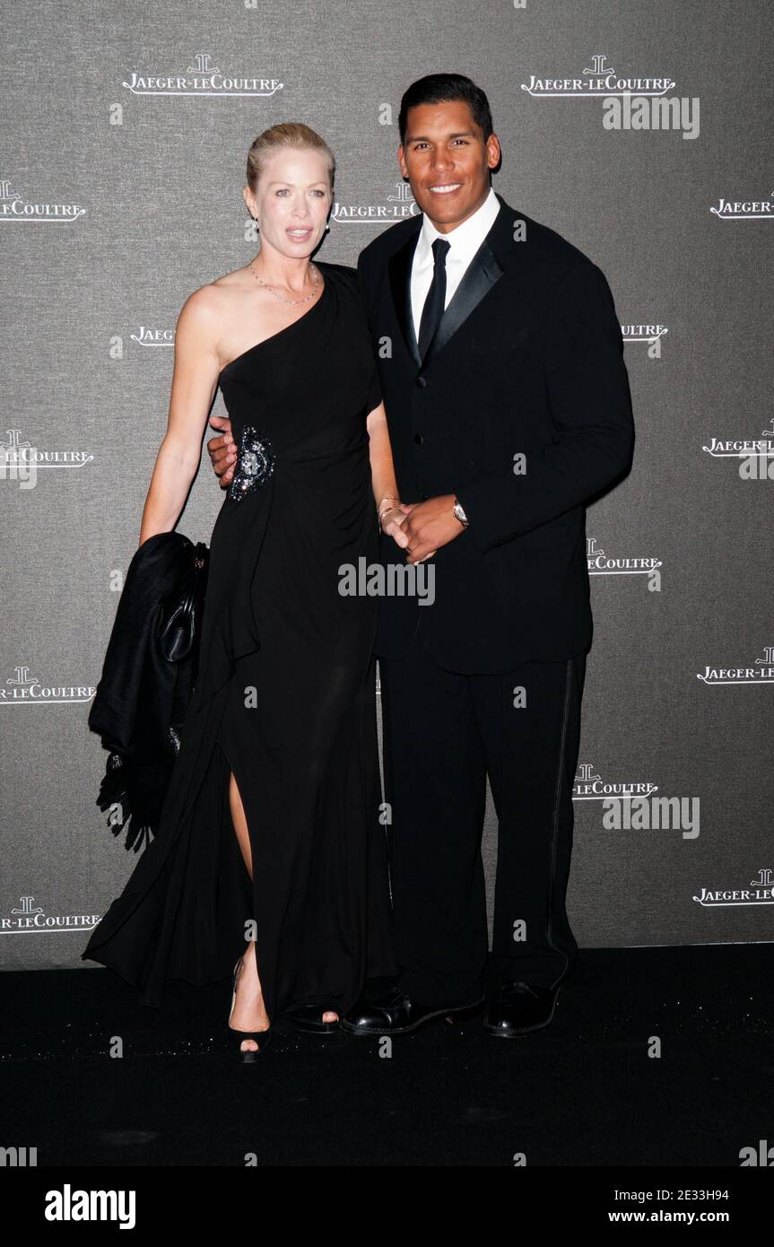 Donnie Edwards and wife Kathryn Edwards attends the Jaeger LeCoultre